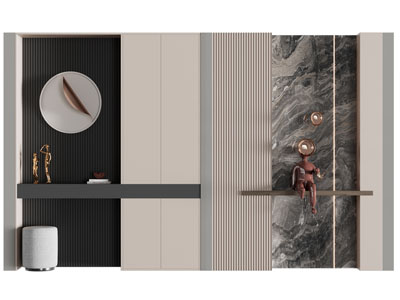 现代玄关隔断鞋柜