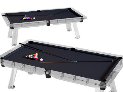 现代台球桌、球杆3d模型 现代台球桌、球杆