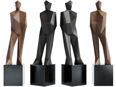 现代抽象几何造的人物雕塑雕刻3d模型 现代抽象几何造的人物雕塑雕刻