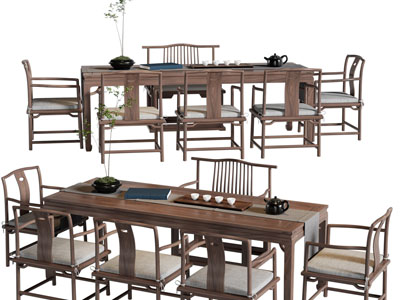 新中式茶桌椅组合