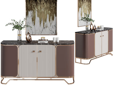 现代轻奢玄关柜、边柜