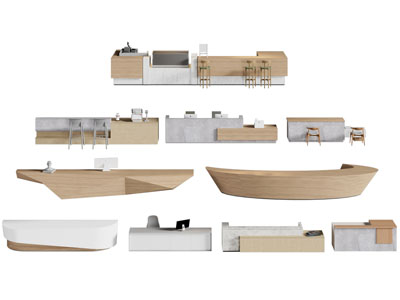 现代前台接待台