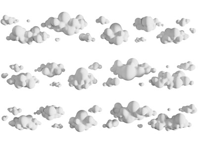 现代云朵 白云 棉花云