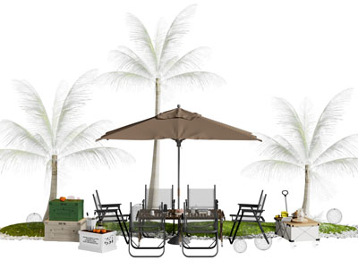 现代营地帐篷 折叠休闲桌椅组合