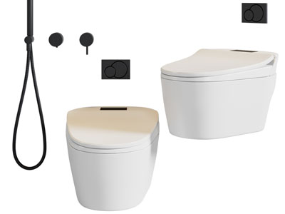 现代智能马桶、淋浴花洒
