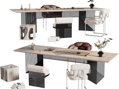 新中式茶桌椅组合