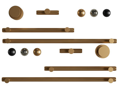 现代金属管拉手 柜门抽屉纽扣拉手3d模型 现代金属管拉手 柜门抽屉纽扣拉手