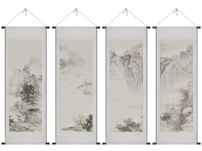 新中式装饰挂画3d模型 新中式装饰挂画