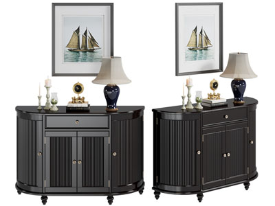 美式实木玄关柜 边柜