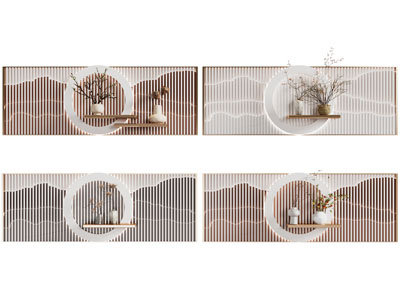 新中式造墙 景墙 墙饰