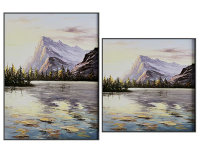 现代风景油画 装饰挂画3d模型 现代风景油画 装饰挂画