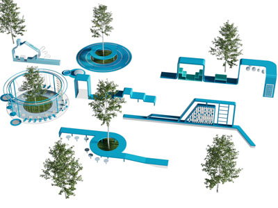 现代户外景观座椅 公共椅子