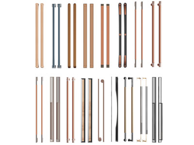 新中式金属大门拉手3d模型 新中式金属大门拉手