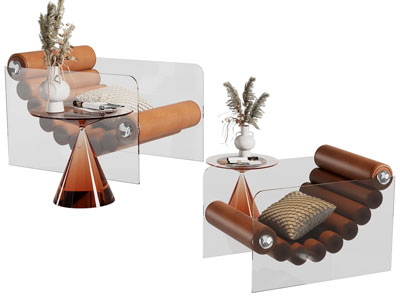 现代亚克力扶手的休闲椅子 躺椅