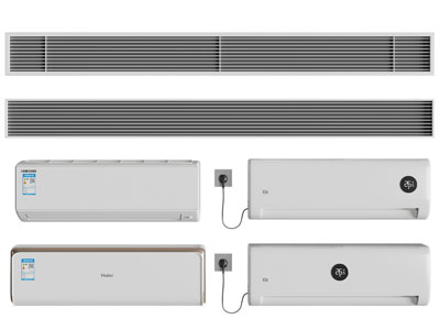 现代壁挂式空调 空调出风口3d模型 现代壁挂式空调 空调出风口