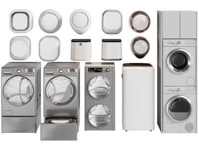 现代滚筒 子母 迷你壁挂式洗衣机3d模型 现代滚筒 子母 迷你壁挂式洗衣机