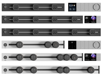 现代轨道插座 开关面板3d模型 现代轨道插座 开关面板