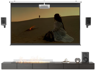 现代电视柜 壁炉 投影仪 投影幕布3d模型 现代电视柜 壁炉 投影仪 投影幕布