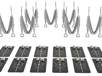 现代瑜伽吊绳 瑜伽垫 健身器材3d模型 现代瑜伽吊绳 瑜伽垫 健身器材