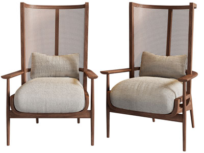 侘寂风休闲椅子 扶手椅子