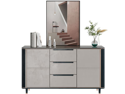 新中式玄关柜 边柜 装饰画