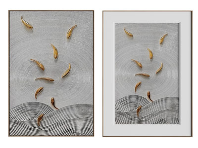 新中式立体装饰挂画3d模型 新中式立体装饰挂画