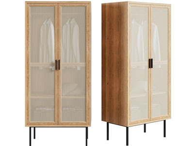 侘寂风衣柜3d模型 侘寂风衣柜