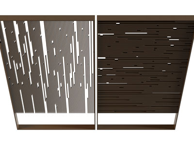 新中式栅格实木天花吊顶