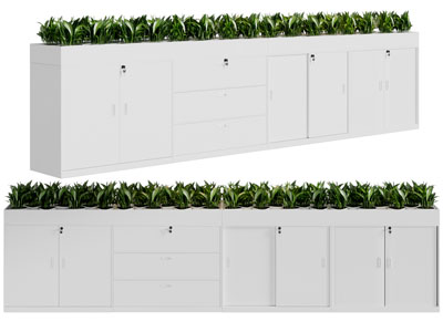 现代收纳柜 花槽文件柜