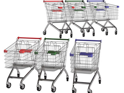 现代超市购物车 小推车3d模型 现代超市购物车 小推车