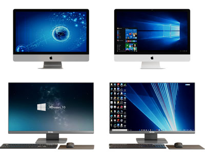 现代电脑 液晶显示屏 键盘 鼠标3d模型 现代电脑 液晶显示屏 键盘 鼠标