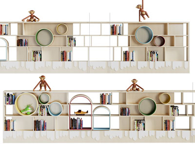 现代儿童装饰柜 书柜