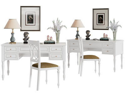 美式书桌椅组合