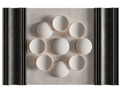 侘寂风背景墙 墙饰挂件 艺术墙饰