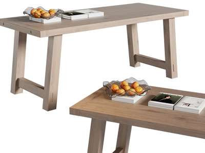 现代果盘 书本 长凳子