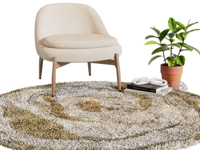 现代休闲椅子 地毯