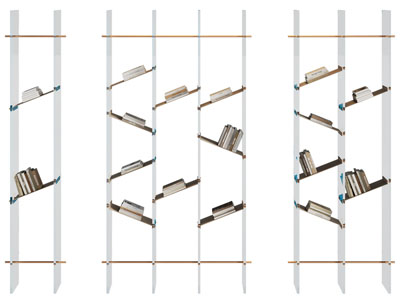 现代艺术开放式书架