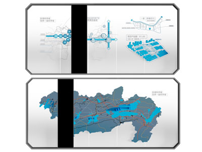 现代城市规划展览墙3d模型 现代城市规划展览墙