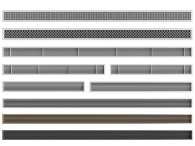 现代长方形空调出风口 排风口3d模型 现代长方形空调出风口 排风口