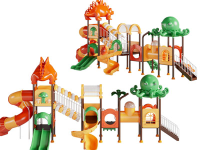 现代儿童滑滑梯游乐设备3d模型 现代儿童滑滑梯游乐设备