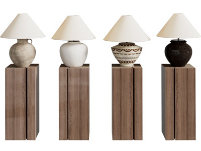 现代陶瓷底座台灯