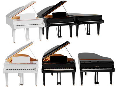 现代三角钢琴3d模型 现代三角钢琴