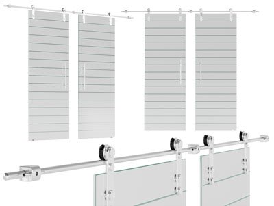 现代玻璃推拉门