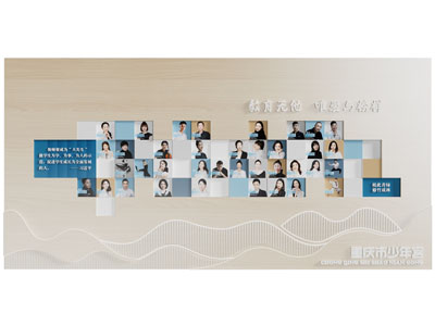 现代少年宫人物文化墙 景墙