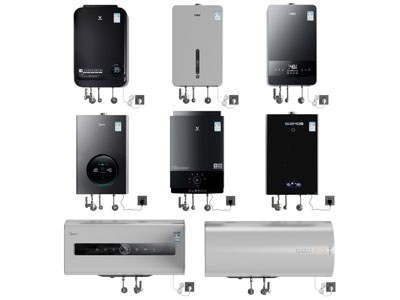 现代燃气热水器 电热水器3d模型 现代燃气热水器 电热水器