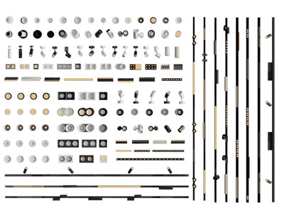 现代可转向筒灯射灯 轨道磁吸灯