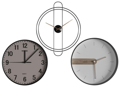 现代墙面钟表 墙饰挂件3d模型 现代墙面钟表 墙饰挂件