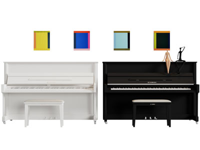 现代钢琴 琴凳3d模型 现代钢琴 琴凳