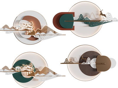 新中式山脉墙饰挂件