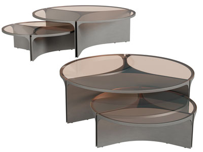 现代拼接茶几 边几3d模型 现代拼接茶几 边几